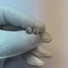 1.35 Ct Round Halo Natural Diamond Stud Earring Lady Jewellery