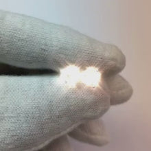 Prong Setting Round Natural Earth Mined Diamond Stud Earring White Gold 14K 2 Carats