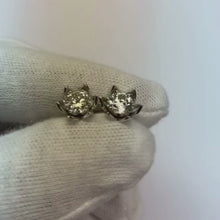 Flower Style 1.50 Ct. Natural Earth Mined Diamonds Women Studs Earrings Gold White 14K