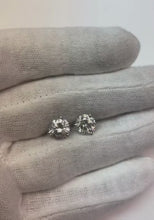 Three Prong Set 4.50 Carats Round Cut Natural Earth Mined Diamonds Studs Earring 14K