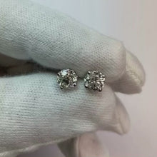 Solitaire 1.80 Ct Prong Set Round Natural Earth Mined Diamonds Stud Earring White Gold