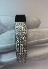 Channel Set Round Natural Earth Mined Diamond Bangle 10 Carats Gold Jewellery