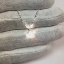 Solitaire Natural Earth Mined Diamond Necklace Pendant 1 Carat White Gold Women Jewellery