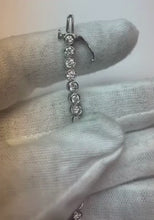 9.60 Carats Round Cut Natural Earth Mined Diamonds Bezel Setting Bracelet White Gold