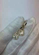 3.51 Ct. Radiant Cut Natural Earth Mined Diamonds Lever Backs White Gold Earring