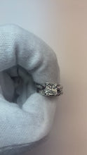 4 Carats Princess Natural Earth Mined Diamond Engagement Ring Set White Gold 14K Channel