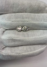 2.5 Carat Round Prong Set Natural Earth Mined Diamond Stud Earring Solid White Gold 14K