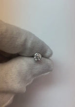 0.75 Carats Round Single Natural Earth Mined Diamond Stud Men's Earring 14K White Gold New