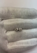 1 Carat Round Prong Set Natural Earth Mined Diamond Stud Lady Earrings