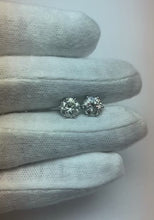 Round Shape Natural Earth Mined Diamond Stud Earring 4 Carats White Gold Women Jewellery