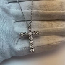 Natural Earth Mined Diamond Cross Necklace