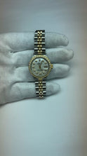 White Mop Natural Earth Mined Diamond Dial Bezel Rolex Datejust Ladies Watch Ss & Gold