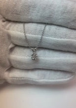 Solitaire Natural Earth Mined Diamond Necklace Pendant 0.50 Carats White Gold Jewellery