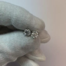 Natural Earth Mined Diamond Solitaire Stud Earrings 1.50 Carats White Gold 14K Jewellery New