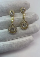Chandelier Pear Cut Natural Earth Mined Diamonds 6 Carat Yellow Gold Earring