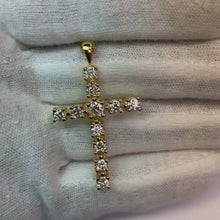 Natural Earth Mined Diamond Cross Pendant 3 Carats
