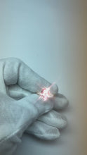 Padparadscha Sapphire Ring 4.3 Carat Lab Grown Oval Pave 14K Rose Gold