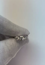 2.01 Carat Round Natural Earth Mined Diamonds Anniversary Ring Three Stone New