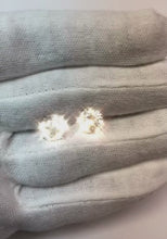 Natural Earth Mined Diamond Stud Earrings 6 Carats White Gold 14K