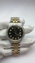 Rolex Datejust Watch Two Tone Men Channel Bezel Diamond2