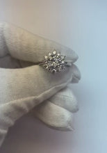 Sparkling Natural Earth Mined Diamond Halo Engagement Ring 2.90 Carats White Gold 14K