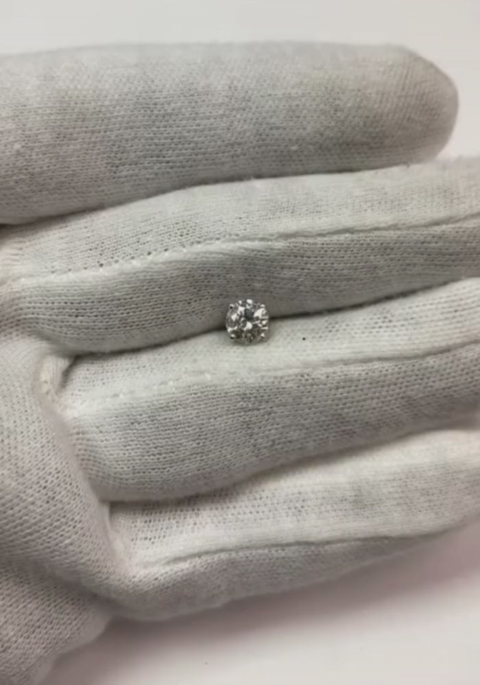 0.75 Carats Real  Round Brilliant Single Diamond Earring