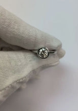 Solitaire Natural Earth Mined Diamond Engagement Ring 1 Carat White Gold 14K Bezel Setting