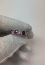 Ruby Band Real Natural Earth Mined Diamond