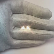 1 Carat Pear Cut Solitaire Natural Earth Mined Diamond Stud Earring 14K White Gold