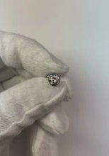 0.75 Carats Single Round Real Natural Earth Mined Diamond Stud Men's Earring 14K White Gold