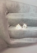 Three Prong Set Natural Earth Mined Diamond Lady Studs Earrings 2.0 Carat White Gold 14K