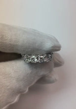 9.50 Carats Round Natural Earth Mined Diamond Eternity Wedding Band 14K White Gold