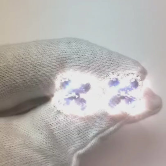 Blue Pear Sapphire Diamond Cluster Earring White Gold 14K 4.66 Ct