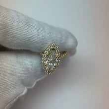Marquise & Round Brilliant Natural Earth Mined Diamonds 2.51 Ct. Halo Engagement Ring WG