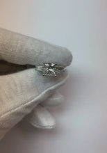 3 Stone Engagement Ring Princess Cut Natural Earth Mined Diamond 3 Carats Jewellery