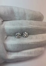 3.20 Carats Round Cut Natural Earth Mined Diamond Women Stud Earring White Gold 14K