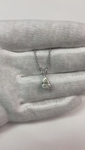 Solitaire Pear Natural Earth Mined Diamond Lady Necklace Pendant 1.0 Carat White Gold 14K