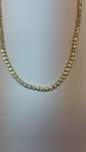 Bezel Set Real Natural Earth Mined Diamonds Tennis Necklace