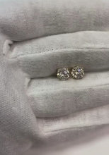 2 Carat Natural Earth Mined Diamond Stud Earring Man Earring White Gold