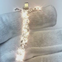 Women Illusion Tennis Bracelet 6 Carats Round Cut Natural Earth Mined Diamonds 14K White Gold