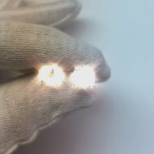 4.50 Carats Prong Set Round Solitaire Natural Earth Mined Diamond Stud Earring White Gold