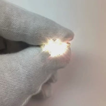 Sparkling Oval Natural Earth Mined Diamond Ring For Women 3 Stone Eagle Claws