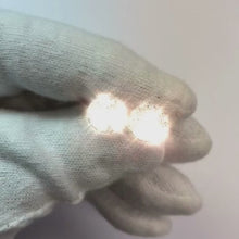 Halo Natural Earth Mined Diamond Stud Earrings 1.80 Carats