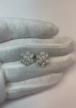 4.50 Ct Gorgeous Studs Earrings Halo Brilliant Cut Natural Earth Mined Diamonds Gold White