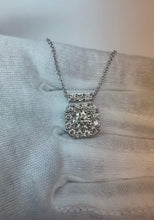 Round Natural Earth Mined Diamond Pendant Necklace Without Chain 1.95 Carat White Gold 14K