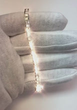 10.40 Ct Princess Cut Natural Earth Mined Diamonds Ladies Tennis Bracelet White Gold