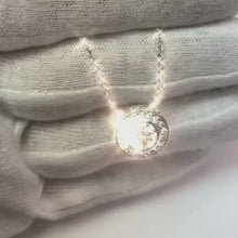 White Gold 14K 4.5 Carats White Natural Earth Mined Diamonds Pendant Necklace Jewellery