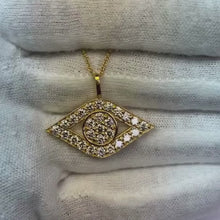 Genuine 2.7 Ct Round Cut Natural Earth Mined Diamonds Eye Pendant Necklace 14K White Gold