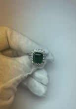 Green Emerald Natural Earth Mined Diamond Ring