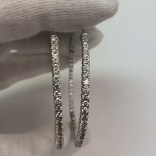 Natural Earth Mined Diamond Big Hoop Earrings